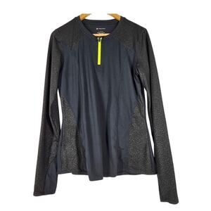 FABLETICS FEATHER TECH+ HALF-ZIP TOP – WOMEN’S SIZE LARGE (10–12) – 2-TONE